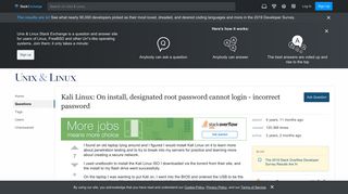 
                            3. debian - Kali Linux: On install, designated root password ...