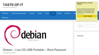 
                            6. Debian – Live CD USB Portable – Root Passwort – TASTE-OF-IT