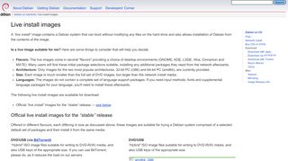 
                            10. Debian -- Live install images