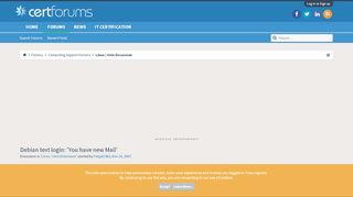 
                            2. Debian text login: 'You have new Mail' | CertForums