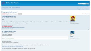 
                            7. Debian User Forums • View topic - Changing the login screen