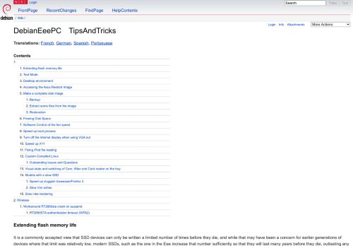 
                            9. DebianEeePC/TipsAndTricks - Debian Wiki