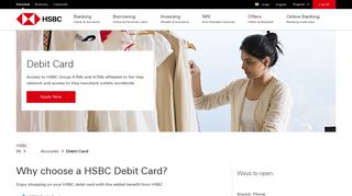 
                            12. Debit Card | Bank Accounts - HSBC IN - HSBC India