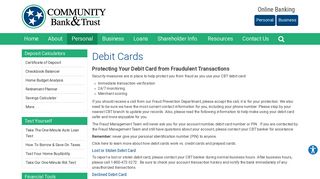 
                            7. Debit Cards | Community Bank & Trust