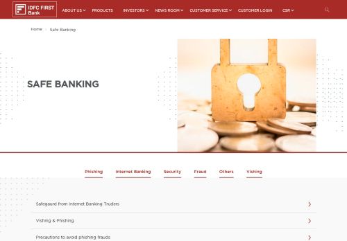 
                            2. Debit / Credit card skimming - IDFC Bank