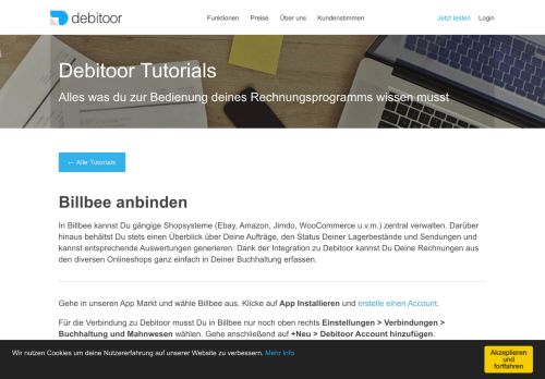 
                            11. Debitoor und Billbee | Debitoor Rechnungsprogramm