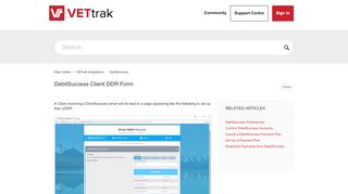 
                            13. DebitSuccess Client DDR Form – Help Centre - VETtrak