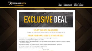 
                            7. Debonairs Pizza - 10% Off Your Next Online Order