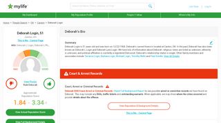 
                            10. Deborah Login (Lynn), 49 - Canton, OH | Background Report at MyLife ...