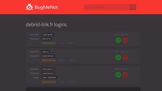 
                            2. debrid-link.fr passwords - BugMeNot