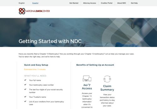 
                            3. Debtor Registration Instructions | NDC
