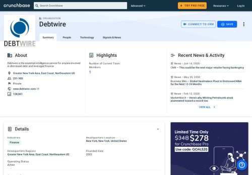 
                            13. Debtwire | Crunchbase