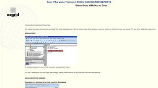 
                            9. Debug Excel VBA Macro Code - OzGrid.com