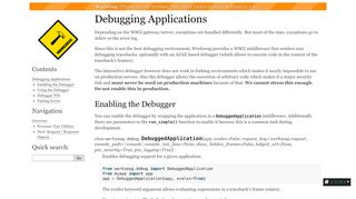 
                            5. Debugging Applications — Werkzeug Documentation (0.14)