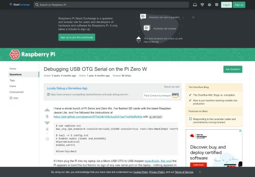 
                            10. Debugging USB OTG Serial on the Pi Zero W - Raspberry Pi Stack ...