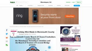 
                            11. Dec 2 | Holiday Mini Made in Monmouth County | Manalapan, NJ Patch