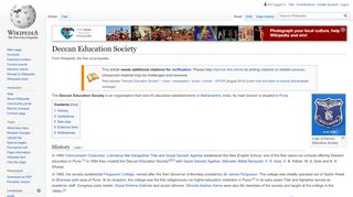 
                            7. Deccan Education Society - Wikipedia