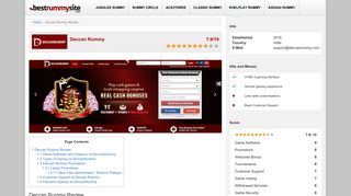
                            5. Deccan Rummy Review - Latest Promotions and Tournaments Review