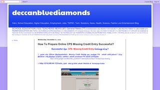 
                            5. deccanbluediamonds: How To Prepare Online CPS Missing Credit ...