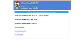 
                            6. December 2018 EXAMINATIONS CENTRE NOTIFICATION - IDE-UNOM