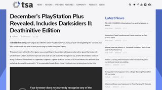 
                            9. December's PlayStation Plus Revealed, Includes Darksiders II ...