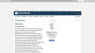 
                            6. Decimo - Unternehmensprofil | Gründerszene