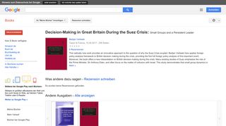 
                            10. Decision-Making in Great Britain During the Suez Crisis: Small ...