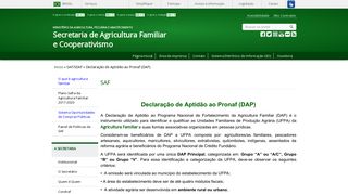 
                            4. Declaração de Aptidão ao Pronaf (DAP) | Secretaria Especial de ...