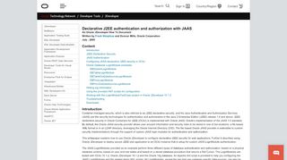 
                            3. Declarative J2EE authentication and authorization with JAAS - Oracle