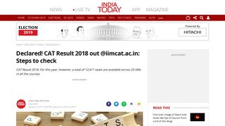 
                            5. Declared! CAT Result 2018 out @iimcat.ac.in: Steps to check ...