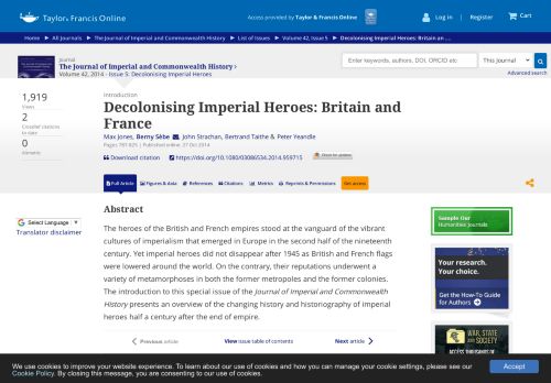 
                            13. Decolonising Imperial Heroes: Britain and France: The Journal of ...