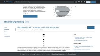 
                            10. decompilation - Recovering .NET sources into full blown project ...
