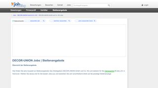 
                            12. DECOR-UNION Jobs | Stellenangebote - Jobvoting