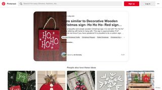 
                            9. Decorative Wooden Christmas sign Ho Ho Ho Red sign by ...