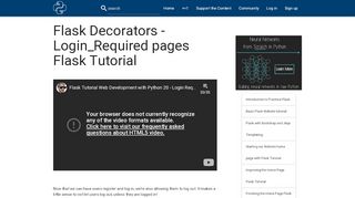 
                            7. Decorators - Login_Required pages Flask Tutorial - Python ...