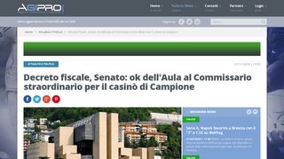 
                            13. Decreto fiscale, Senato: ok dell'Aula al Commissario straordinario per ...