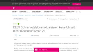 
                            9. DECT Schnurlostelefone aktualisieren keine Uhrzeit... - Telekom hilft ...