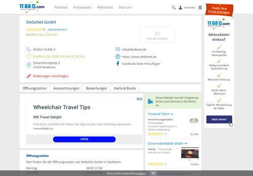 
                            10. ▷ DeDeNet GmbH | Tel. (05551) 91405... - Bewertung - 11880.com