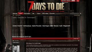 
                            2. Dedicated Kick player for invalid login - 7 Days to Die