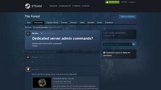 
                            3. Dedicated server admin commands? :: The Forest Discussions ...