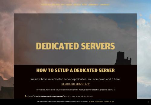
                            6. Dedicated Servers - Conan Exiles