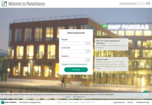 
                            1. dedicated space - Planetshares - Le Groupe BNP Paribas