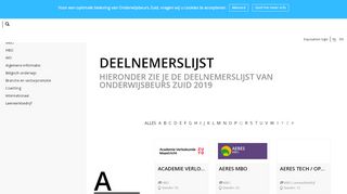 
                            8. Deelnemerslijst | Onderwijsbeurs Zuid | Alles over studiekeuze