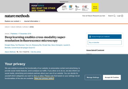 
                            10. Deep learning enables cross-modality super-resolution in ... - Nature