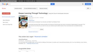 
                            8. Deeper Learning Through Technology: Using the Cloud to ... - Google Books-Ergebnisseite