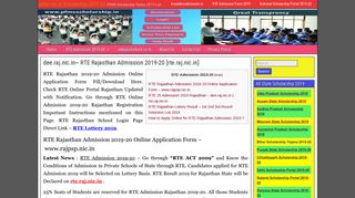 
                            13. dee.raj.nic.in~ RTE Rajasthan Admission 2019-20 [rte.raj.nic.in]