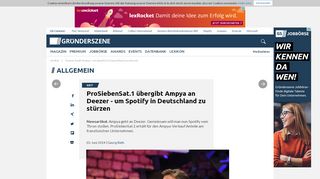 
                            9. Deezer kauft Ampya - um Spotify in Deutschland zu stürzen ...