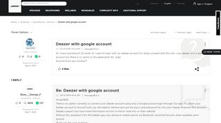 
                            10. Deezer with google account - Bose Community