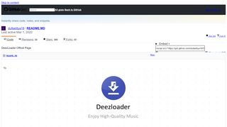 
                            4. DeezLoader Offical Page · GitHub