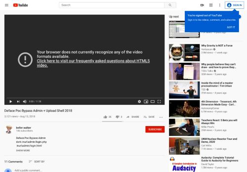 
                            5. Deface Poc Bypass Admin + Upload Shell 2018 - YouTube